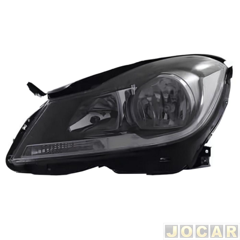 Farol principal - TYC - C180/C200/C250/C280/C300 2008 até 2014 - sem xenon - black - lado do motorista - cada (unidade) - 22177