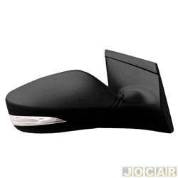 Retrovisor externo - alternativo - Retrovex - <b>Hyundai HB20X Hatch Style 1.6 16V cmbio automtico Flex 4P de 2012 at 2019</b> - HB20 2012 at 2019 - eltrico com pisca - preto - lado do passageiro - cada (unidade) - RX7742