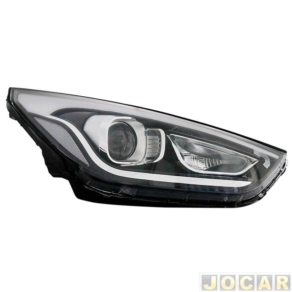 Farol principal - Depo - ix35 2016 até 2022 - elétrico com LED - lado do passageiro - cada (unidade) - 24520