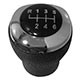 Manopla do cmbio - alternativo - Kia Bongo Cabine Simples STD RS K-798 2.5 TD TB-IC 4x2 cmbio manual de 2020 at 2023 - HR/Bongo 2012 em diante - 6 Marchas - com aro cromado - preta - cada (unidade)