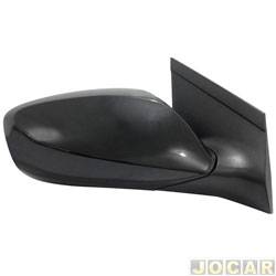 Retrovisor externo - importado - Hyundai HB20 Hatch R Spec 1.6 16V cmbio automtico Flex 4P de 2016 at 2019 - HB20 2012 at 2019 - com controle manual - preto - lado do passageiro - cada (unidade) - 541503