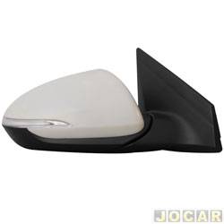 Retrovisor externo - importado - <b>Hyundai Elantra Sedan Top 2.0 16V cmbio automtico Flex 4P de 2016 at 2017</b> - Elantra 2017 at 2018 - eltrico - com pisca - para pintar - lado do passageiro - cada (unidade) - 28666