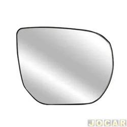 Lente do retrovisor com base - importado - Santa F 2014 at 2019 - com aquecimento - lado do passageiro - cada (unidade) - 31570.