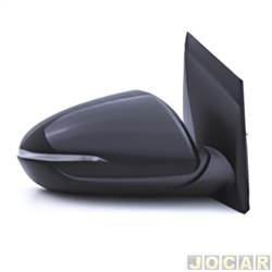 Retrovisor externo - Mirror - Hyundai HB20 Hatch Launch Edition 1.6 16V cmbio automtico Flex 4P de 2019 at 2019 - HB20 2020 at 2022 - eltrico/pisca/retrtil  7 fios - branco - lado do passageiro - cada (unidade) - 34258