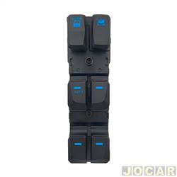 Interruptor do vidro - <b>Hyundai ix35 GLS 4X2 2.0 16V cmbio automtico Flex 4P de 2012 at 2015</b> - ix35 2009 at 2015 - qudruplo com bloqueio de vidro e trava-portas - cada (unidade)