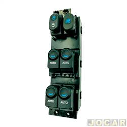 Interruptor do vidro - alternativo - <b>Hyundai HB20 Hatch R Spec 1.6 16V cmbio automtico Flex 4P de 2016 at 2019</b> - HB20 2012 at 2019 - qudruplo com trava-vidros - cada (unidade)