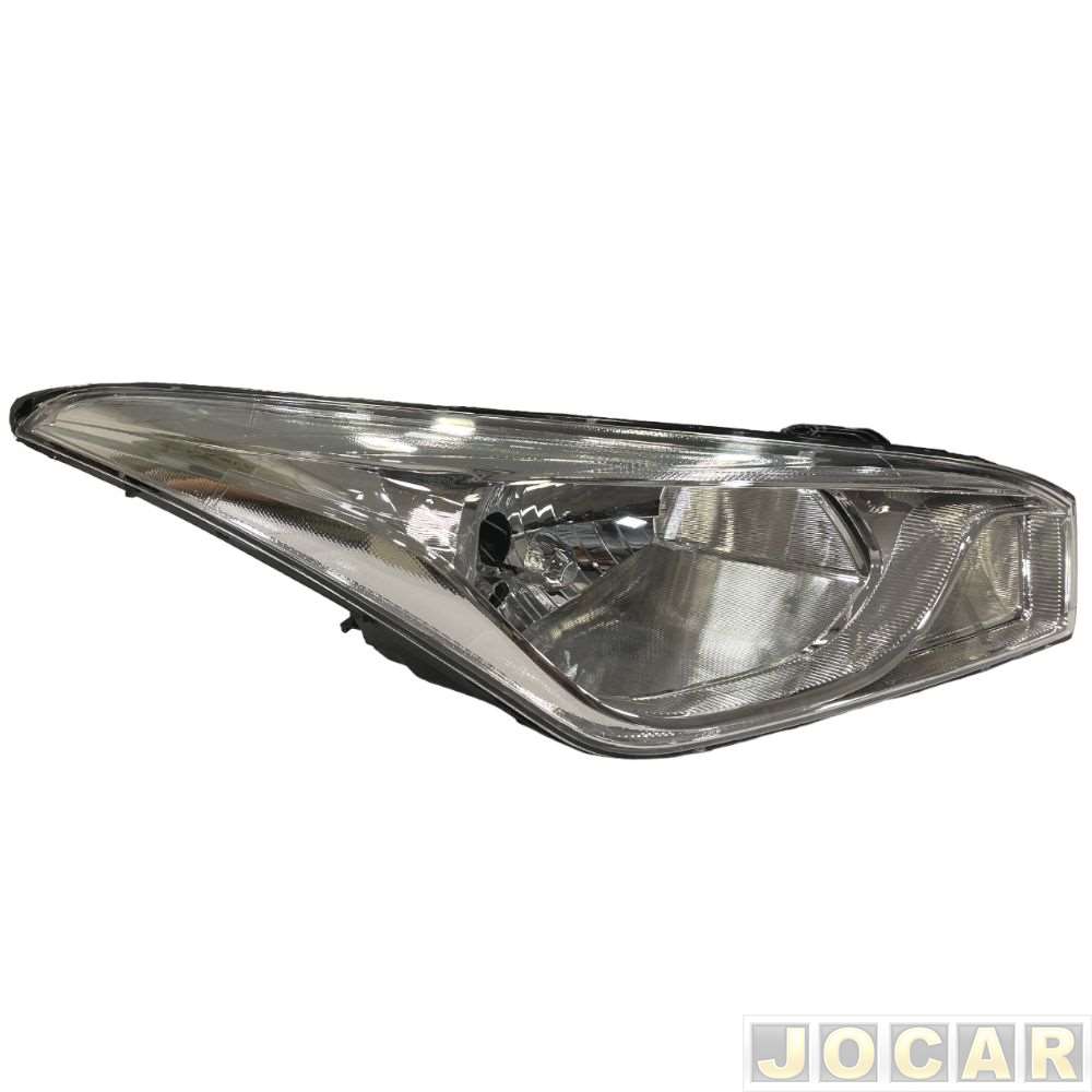 Farol principal - importado - HB20 2012 até 2019 - máscara cromada - lado do passageiro - cada (unidade) - 54598