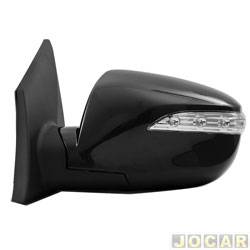 Retrovisor externo - importado - <b>Hyundai ix35 GLS Top 4X2 2.0 16V cmbio automtico Flex 4P de 2012 at 2013</b> - ix35 2010 at 2022 - eltrico - aquecedor - com pisca - para pintar - lado do motorista - cada (unidade) - 23071.