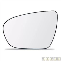 Lente do retrovisor com base - importado - Optima 2013 at 2015 - lado do motorista - cada (unidade) - 33413