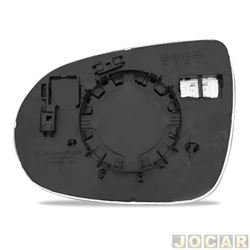 Lente do retrovisor com base - importado - Sorento 2016 at 2018 - lado do passageiro - cada (unidade) - 33416