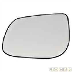 Lente do retrovisor com base - importado - Picanto 2016 at 2018 - lado do motorista - cada (unidade) - 33423