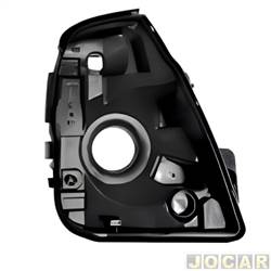 Carcaa do farol - importado - <b>Kia Bongo Cabine Simples STD 2.5 TD TB-IC 4x2 cmbio manual de 2017 at 2023</b> - Kia Bongo 2012 at 2022 - preto - lado do passageiro - cada (unidade) - 32768