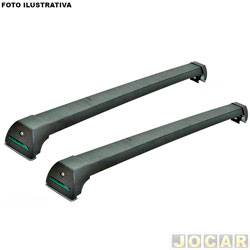 Rack do teto transversal - Long Life - Cerato 2010 at 2013 - Alumnio - preto - par - PCrt