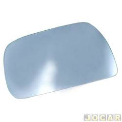 Lente do retrovisor sem base - Flabeg (Refil) - <b>Kia Soul EX 1.6 16V cmbio automtico flex 4P de 2010 at 2012</b> - Soul 2008 em diante - azul - lado do motorista - cada (unidade) - 1877