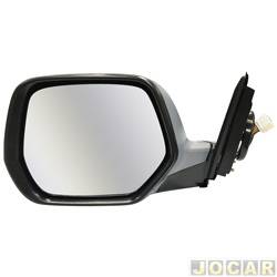 Retrovisor externo - importado - Honda CR-V LX-AT 4X2 2.0 16V 4P de 2008 até 2011 - CR-V 2007 até 2011 - elétrico com aquecedor e pisca, retratil - largo - para pintar - lado do motorista - cada (unidade) - VM5277EHL