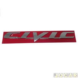 Letreiro - alternativo - <b>Honda Civic Sedan LXL C-AT 1.8 16V Flex 4P de 2009 at 2011</b> - Civic 2007 at 2011 - Civic - cromado - cada (unidade)