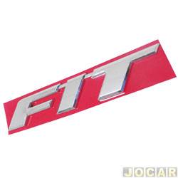 Letreiro - alternativo - <b>Honda Fit LX-MT 1.4 16V Flex de 2008 at 2014</b> - Fit 2009 at 2014 - Fit - cromado - cada (unidade)