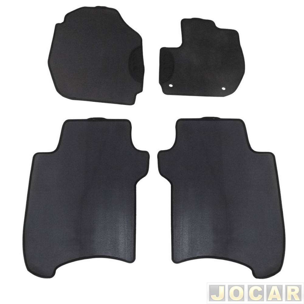 Tapete de borracha - BRB Unicol - HR-V 2015 até 2021 - Golden Rubber 4 peças - preto - jogo - 4350191/6008