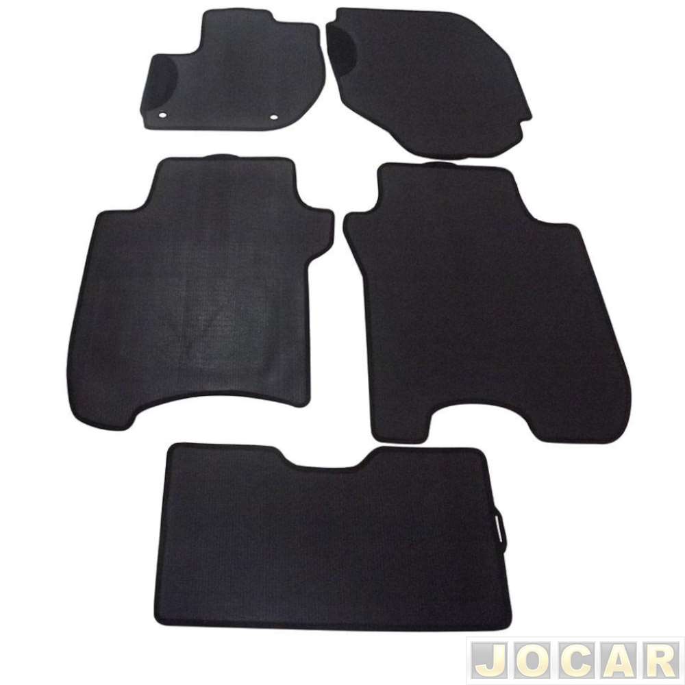 Tapete de borracha - BRB Unicol - HR-V 2015 até 2021 - Golden Rubber 5 peças - preto - jogo - 4350201/6055
