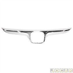 Moldura da grade dianteira - alternativo - Fipparts (Retrovex) - <b>Honda Fit LX-MT 1.5 16V FlexOne de 2015 at 2021</b> - Fit 2015 at 2021 - cromada - cada (unidade) - 14012