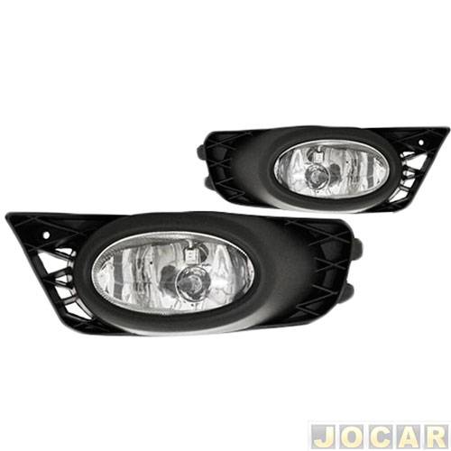 Kit de farol de milha - importado - Civic 2011 até 2016 - com grade - jogo - 25946