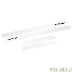 Friso lateral - <b>Honda HR-V LX 1.8 16V 4x2 CVT Flex 4P de 2019 at 2021</b> - HR-V 2015 at 2021 - Branco Estelar - autoadesivo - jogo