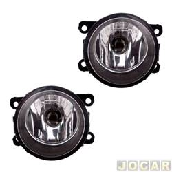 Kit de farol de milha - Maxx Ligth - <b>Honda Fit LX-MT 1.5 16V FlexOne de 2014 at 2021</b> - Fit 2014 em diante - com grade friso preto - jogo - 23040