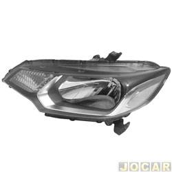 Farol principal - Ifcar - <b>Honda Fit LX-MT 1.5 16V FlexOne de 2014 at 2017</b> - Fit 2014 at 2017 - H4 - lado do motorista - cada (unidade) - 180121