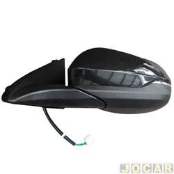 Retrovisor externo - importado - Honda HR-V EX 1.8 16V 4x2 CVT Flex 4P de 2019 at 2021 - HR-V 2015 at 2021 - eltrico com pisca - retrtil (Power foldway) - 7 fios - preto - lado do motorista - cada (unidade) - 28721
