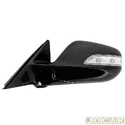 Retrovisor externo - importado - <b>Honda Accord Sedan LX-AT 2.0 16V 4P de 2008 at 2010</b> - Accord 2008 at 2011 - eltrico com pisca - preto - lado do motorista - cada (unidade) - 29235