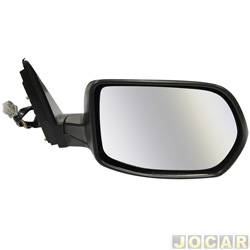 Retrovisor externo - importado - <b>Honda CR-V LX-AT 4X2 2.0 16V 4P de 2008 at 2011</b> - CR-V 2007 at 2011 - eltrico - estreito - preto - lado do passageiro - cada (unidade) - 582474