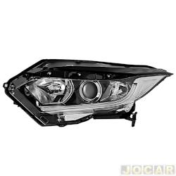 Farol principal - importado - <b>Honda HR-V LX 1.8 16V 4x2 CVT Flex 4P de 2019 at 2021</b> - HR-V 2019 at 2021 - eltrico - com motor e LED - lado do motorista - cada (unidade) - 30627