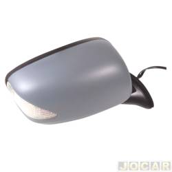 Retrovisor externo - importado - <b>Honda Fit LX-MT 1.4 16V Flex de 2008 at 2014</b> - Fit 2009 at 2014 - eltrico com pisca - retrtil (Power foldway) - para pintar - lado do passageiro - cada (unidade) - 31608