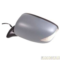 Retrovisor externo - importado - <b>Honda Fit LX-AT 1.4 16V Flex de 2008 at 2014</b> - Fit 2009 at 2014 - eltrico com pisca - retrtil (Power foldway) - para pintar - lado do motorista - cada (unidade) - 31607.