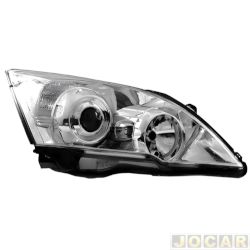 Farol principal - importado - <b>Honda CR-V LX-AT 4X2 2.0 16V 4P de 2008 at 2011</b> - CR-V 2007 at 2011 - eltrico com motor e projetor - lado do passageiro - cada (unidade) - 32672