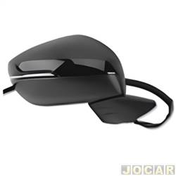 Retrovisor externo - Mirror - <b>Honda Civic Sedan EX 2.0 16V CVT Flex 4P de 2023 em diante</b> - Civic 2023 em diante - eltrico/pisca/aquecedor com 8 fios - branco - lado do passageiro - cada (unidade) - 34248
