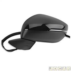 Retrovisor externo - Mirror - <b>Honda Civic Sedan EX 2.0 16V CVT Flex 4P de 2023 em diante</b> - Civic 2023 em diante - eltrico/pisca/aquecedor com 8 fios - branco - lado do motorista - cada (unidade) - 34247