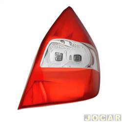 Lanterna traseira principal - importado - <b>Honda Fit LX-MT 1.4 8V Flex de 2006 at 2008</b> - Fit 2003 at 2008 - com soquete - cristal (branca) - lado do passageiro - cada (unidade) - 32656