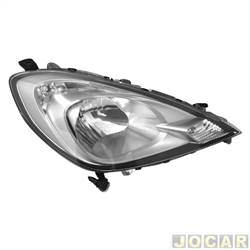 Farol principal - importado - <b>Honda Fit LX-MT 1.4 16V Flex de 2013 at 2014</b> - Fit 2013 at 2014 - H4 - lado do passageiro - cada (unidade) - 34654
