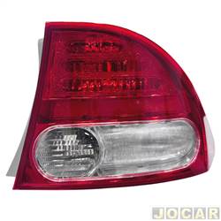 Lanterna traseira principal - importado - <b>Honda Civic Sedan LXL C-MT 1.8 16V Flex 4P de 2009 at 2011</b> - Civic 2007 at 2011 - lateral - lado do passageiro - cada (unidade) - 28211