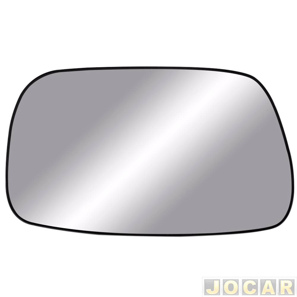 Lente do retrovisor com base - Metagal - Corolla 2003 até 2008 - prata - lado do motorista - cada (unidade) - S.20.M15.31 / RJMM15
