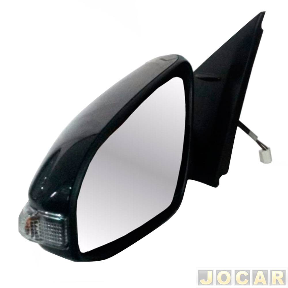 Retrovisor externo - Metagal - Etios 2014 até 2021 - elétrico - com pisca - para pintar - lado do motorista - cada (unidade) - RJXE01CE