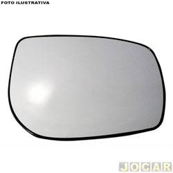 Lente do retrovisor sem base - Flabeg (Refil) - <b>Toyota Etios Hatch XLS 1.5 16V Flex 4P de 2012 at 2013</b> - Etios 2012 at 2013 - lente convexa - prata - lado do passageiro - cada (unidade) - 1988