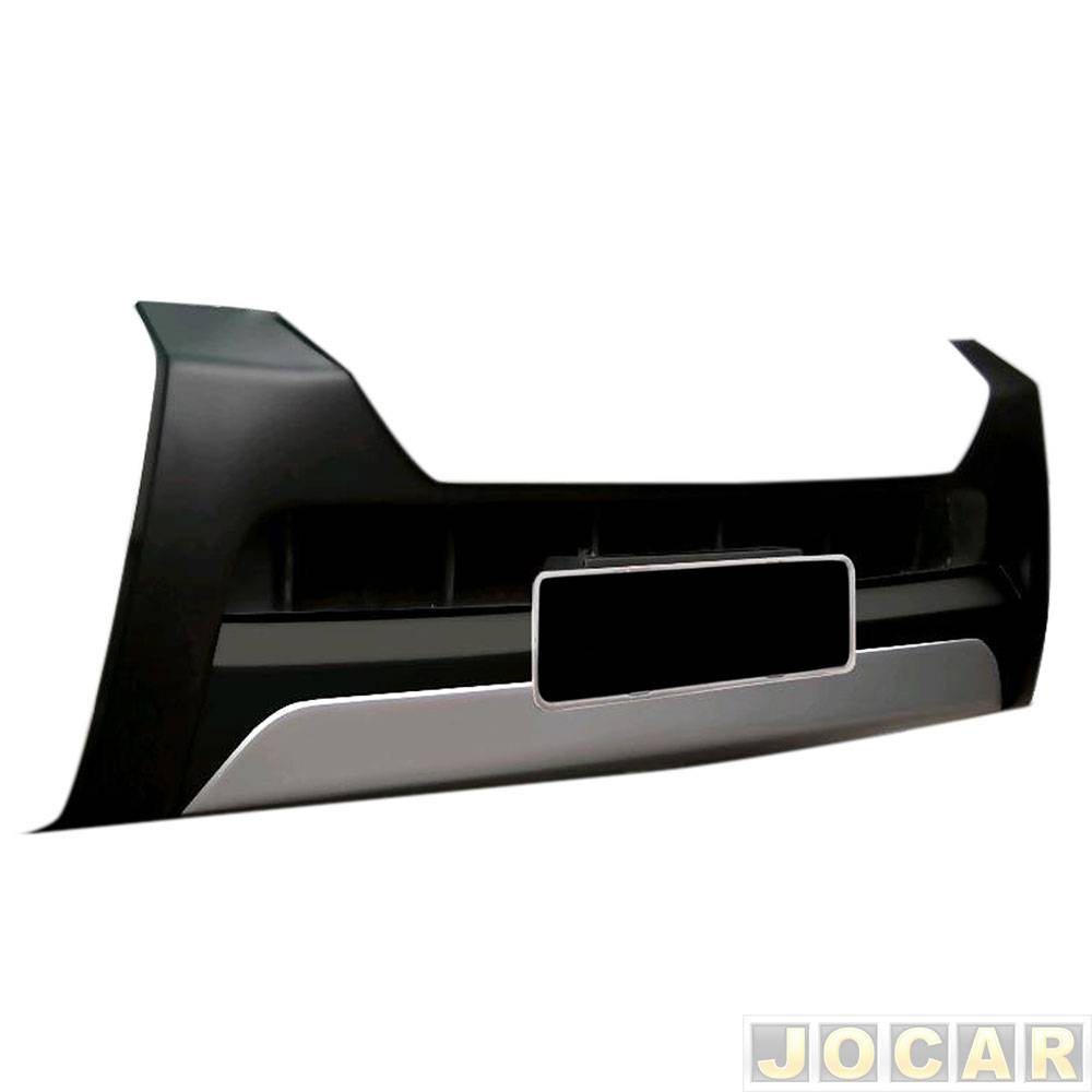 Aplique do para-choque - TG Poli - Hilux 2009 até 2011 - preto com prata aluminium - dianteiro - cada (unidade) - 07.106
