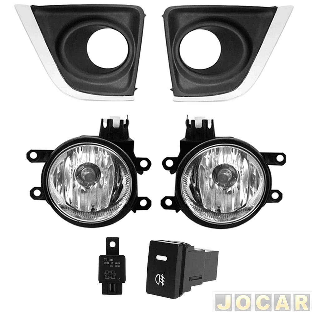 Kit de farol de milha - importado - Corolla 2015 até 2017 - jogo - 591291