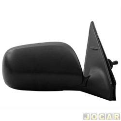 Retrovisor externo - importado - <b>Toyota Etios Hatch 1.3 16V Flex 4P de 2012 at 2013</b> - Etios 2012 at 2013 - com controle manual - lado do passageiro - cada (unidade) - 21368