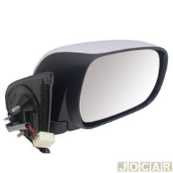 Retrovisor externo - importado - <b>Toyota Hilux Cabine Simples Standard 4X2 2.5 16V Turbo diesel de 2005 at 2011</b> - Hilux/ SW4 2005 at 2011 - eltrico - cromado - lado do passageiro - cada (unidade) - YT8022CER