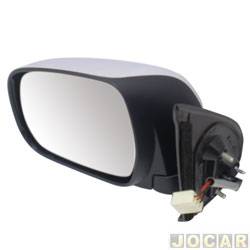 Retrovisor externo - importado - Toyota Hilux Cabine Simples Standard 4X2 2.5 16V Turbo diesel de 2005 at 2011 - Hilux/SW4 2005 at 2011 - eltrico - cromado - lado do motorista - cada (unidade) - YT802CEL