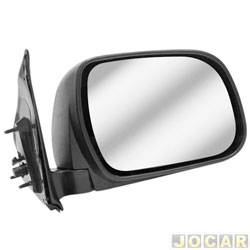 Retrovisor externo - importado - Toyota Hilux SW4 SRV 4X4 3.0 16V Turbo-IC cmbio autom. 5 lugares diesel de 2005 at 2011 - Hilux/SW4 2005 at 2011 - sem controle - sem pisca - preto - lado do passageiro - cada (unidade) - YT8022R