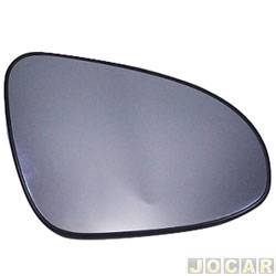 Lente do retrovisor sem base - Flabeg (Refil) - <b>Toyota Etios Hatch X Plus 1.5 16V Flex 4P de 2018 at 2021</b> - Corolla 2015 at 2019 - Etios 2014 at 2021 - lado do passageiro - cada (unidade) - 45220506